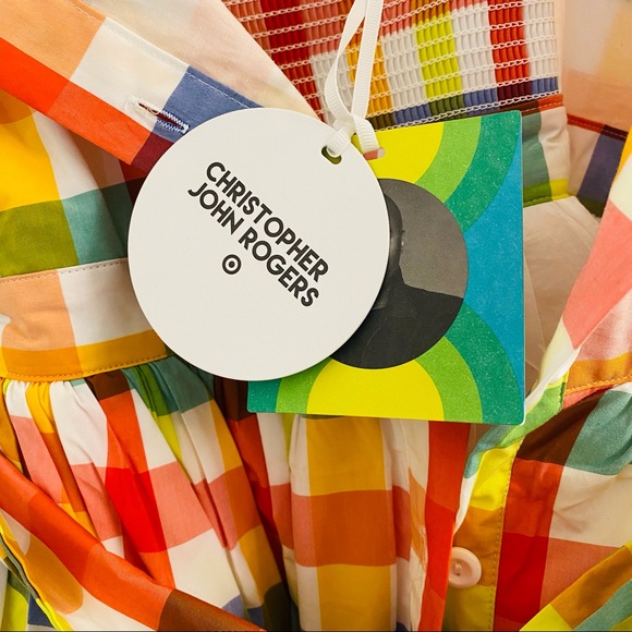 Christopher John Rogers Multi-color Plaid Dress - Picture 6 of 7